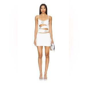 superdown White Cutout Mini Dress